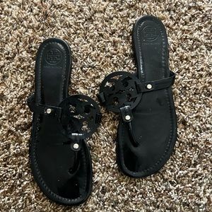 Tori Burch logo sandals